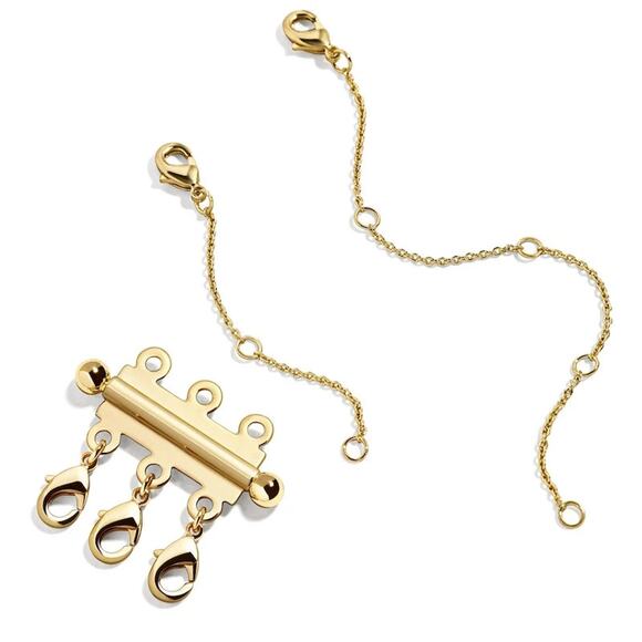 BAUBLEBAR Build Your Own Necklace Clasp + 2" & 4" Necklace Extender Gold Tone - Picture 1 of 3